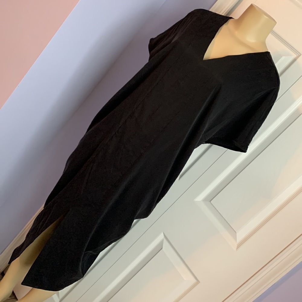 J. Crew Universal Standard V-Neck Tunic Dress Black Cupro Viscose Blend jumpsuit